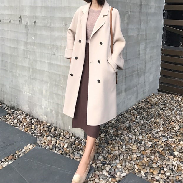 アウター チェスター コート ロング コート ミモレ丈 ボタン 長袖 温かい ポケット付き 防寒 防風 大きいサイズ ルーズ きれいめ 大人 おしゃれ 上品 冬 ウィンター 秋 オータム 冠婚葬祭の通販は