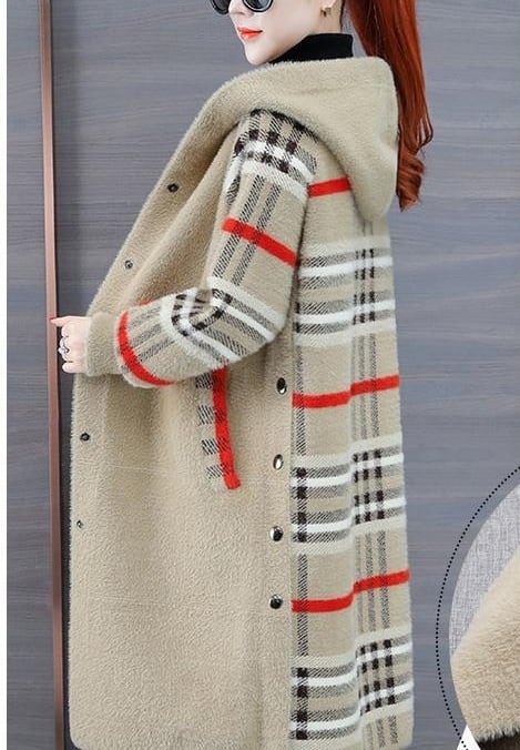 アウター コート ムートン Aライン ミドル丈 裏地付き切り替え