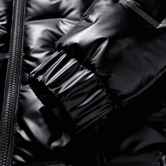 ジャケット アウター メンズ 上着 袖あり ツヤ感 長袖 ジップ ジッパー