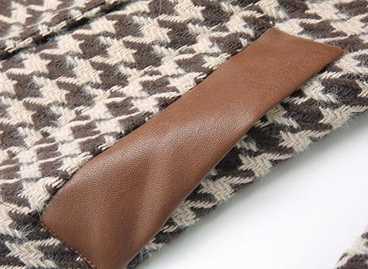 トレンチコート レディース アウター チェック ベルト 千鳥格子