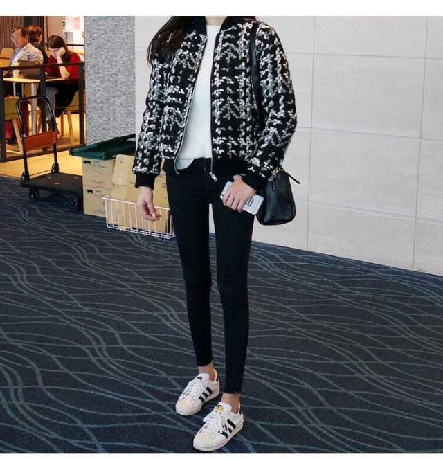 ブルゾン ジャケット レディース ジャケット チェック 格子柄 ニット