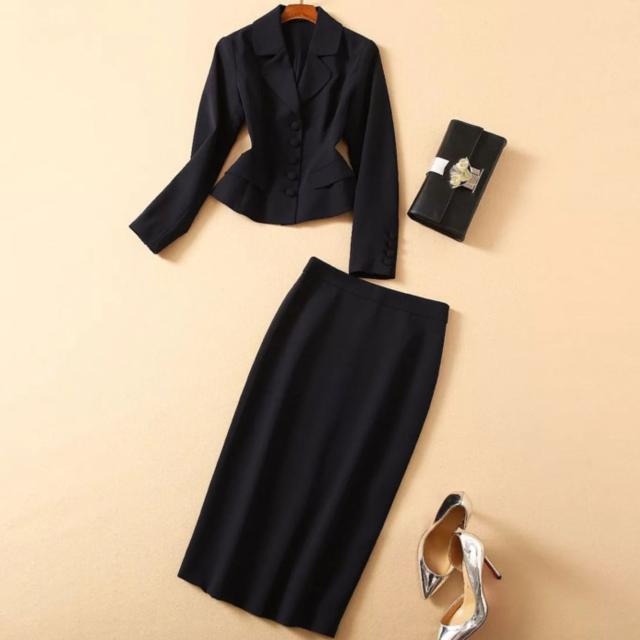 セットアップ ジャケット スーツ ミモレ丈 ペンシルスカート ショート丈 Vネック 袖あり 長袖 Aライン ハイウエスト モード ツーピース かわいい 大人可愛い きれいめ シンプル カジュアル セットアップ ジャケット スーツ ミモレ丈 ペンシルスカート ショート