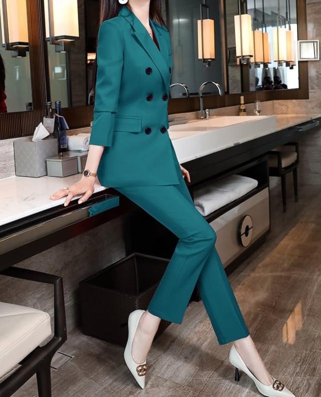 セットアップ ジャケット 上着 スーツ ロング丈 袖あり 長袖 スリム タイト 上下セット 2点セット ツーピース センタープレス スラックス お得 かわいい 大人可愛い きれいめ シンプル セットアップ ジャケット 上着 スーツ ロング丈 袖あり 長袖