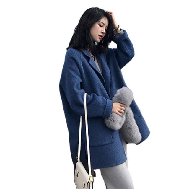 レディース 上着 美シルエット チェスターコート ミドル丈 厚手 韓国