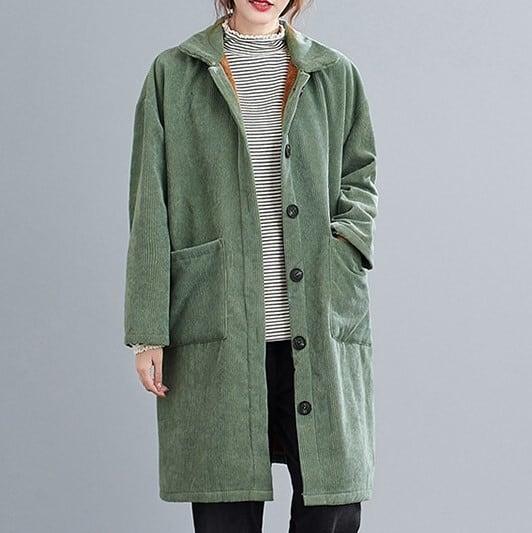 レディース コート 美シルエット ステンカラーコート ラペルネック ボア コーデュロイ 韓国 インスタ映え 高見え スタイルアップ 可愛い かわいい かっこいい カジュアル 大人 上品