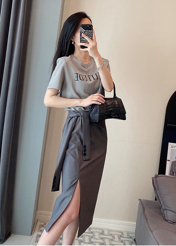 セットアップ Tシャツ スカート タイト ペンシルスカート セットアップ