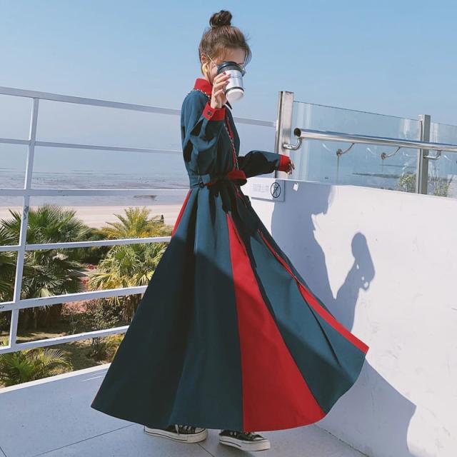 ワンピース 上着 人気 おすすめ おしゃれ お洒落 激安 安い 送料無料 プチプラ シャツ 長袖 ロング マキシ オープンカラー オーバーサイズ ウエスト　ロングスカート 開襟 柄 ストライプ