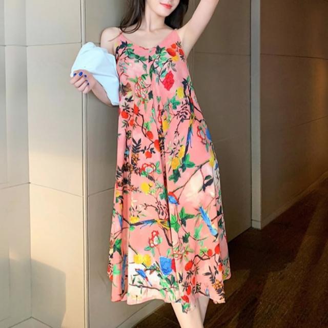 ワンピース 上着 人気 おすすめ おしゃれ お洒落 激安 安い 送料無料 プチプラ 肩出し ノースリーブ Vネック キャミワンピース 背中開き 柄 花柄 テンセル ポリエステル 可愛い かわいいの通販は 6,073円