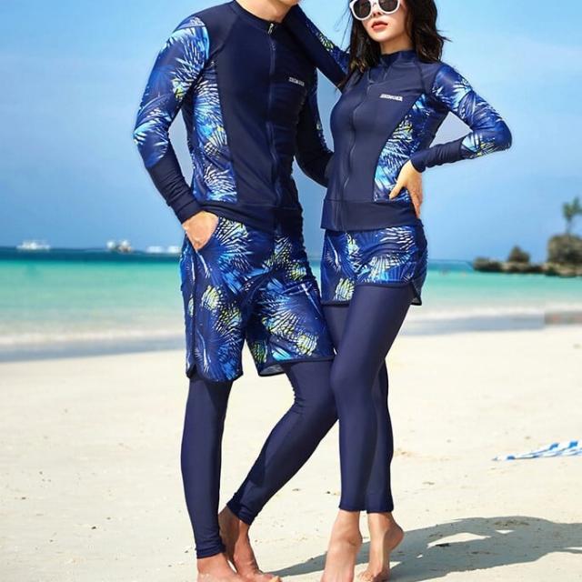 水着 ビキニ スイムウェア レディース メンズ フィットネス水着 ラッシュガード ショートパンツ レギンス セパレート パッド付き 長袖 ジップアップ セット お得 きれいめ カジュアル