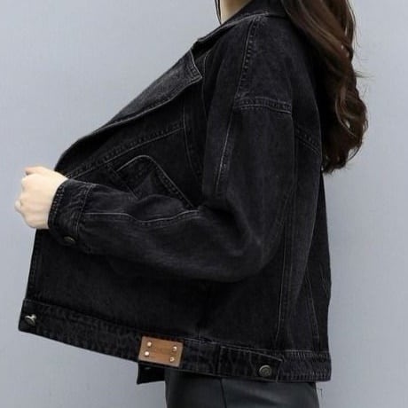 ジャケット アウター ショート 無地 ミニマル ライダース ドロップ