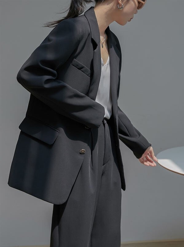 セットアップ 2点 レディース テーラードジャケット ベルベット スーツ パンツ インスタ映え 高見え 可愛い かわいい 韓国 かっこいい カジュアル 大人 上品 きれいめ シンプル クラシックの通販は