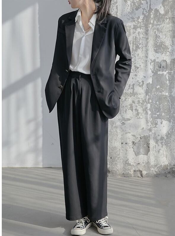 セットアップ 2点 レディース テーラードジャケット ベルベット スーツ パンツ インスタ映え 高見え 可愛い かわいい 韓国 かっこいい カジュアル 大人 上品 きれいめ シンプル クラシックの通販は