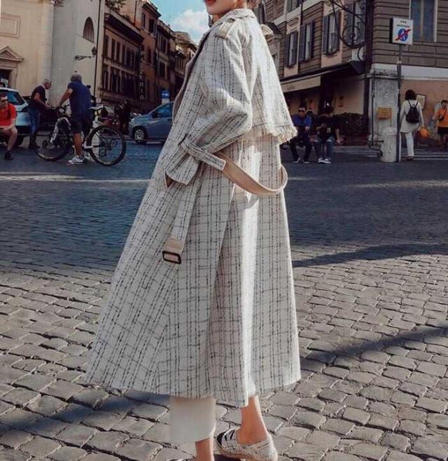 トレンチコート レディース アウター チェック ベルト チェック