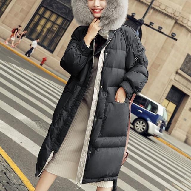 レディース コート アウター ロング丈 フード付き フェイクファー ダウン インスタ映え 暖かい 可愛い かわいい 韓国 かっこいい カジュアル 大人 上品 シンプル クラシック エレガント