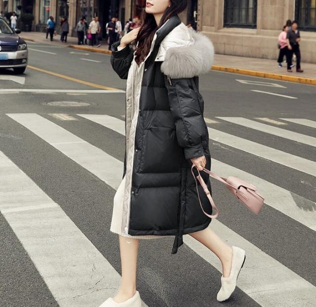 レディース コート アウター ロング丈 フード付き フェイクファー ダウン インスタ映え 暖かい 可愛い かわいい 韓国 かっこいい カジュアル 大人 上品 シンプル クラシック エレガント