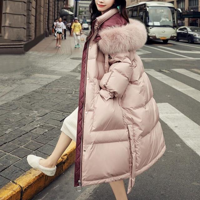 レディース コート アウター ロング丈 フード付き フェイクファー ダウン インスタ映え 暖かい 可愛い かわいい 韓国 かっこいい カジュアル 大人 上品 シンプル クラシック エレガント