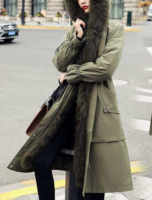 レディース 上着 コート アウター フード付き ミリタリーコート フェイクファー 暖かい 可愛い かわいい 韓国 かっこいい カジュアル 大｜au  PAY マーケット