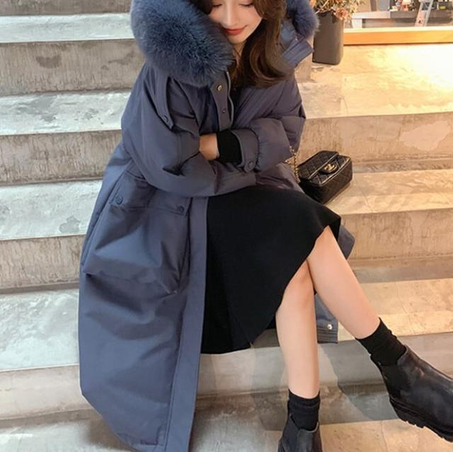 レディース 上着 コート アウター ロング丈 フード付き ダウン