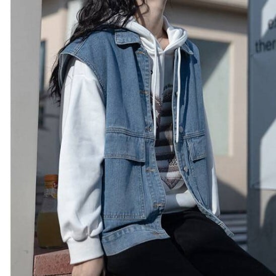 レディース ジャケット 上着 羽織り ジレ ベスト デニム インスタ映え 高見え 可愛い かわいい 韓国 かっこいい カジュアル 大人 上品 きれいめ シンプル クラシック エレガント こなれ感の通販は 6,125円