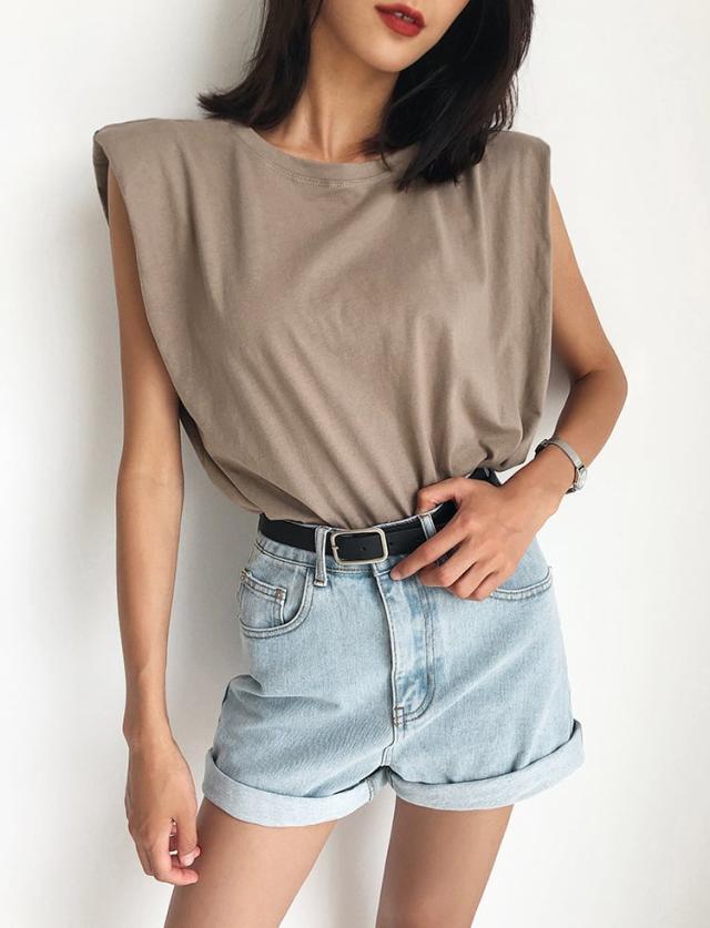 トップス Tシャツ カットソー 白トップス 袖なし ノースリーブ フレンチスリーブ ラウンドネック 大人可愛い きれいめ シンプル カジュアル 大人 上品 おしゃれ お洒落 かっこいいの通販は