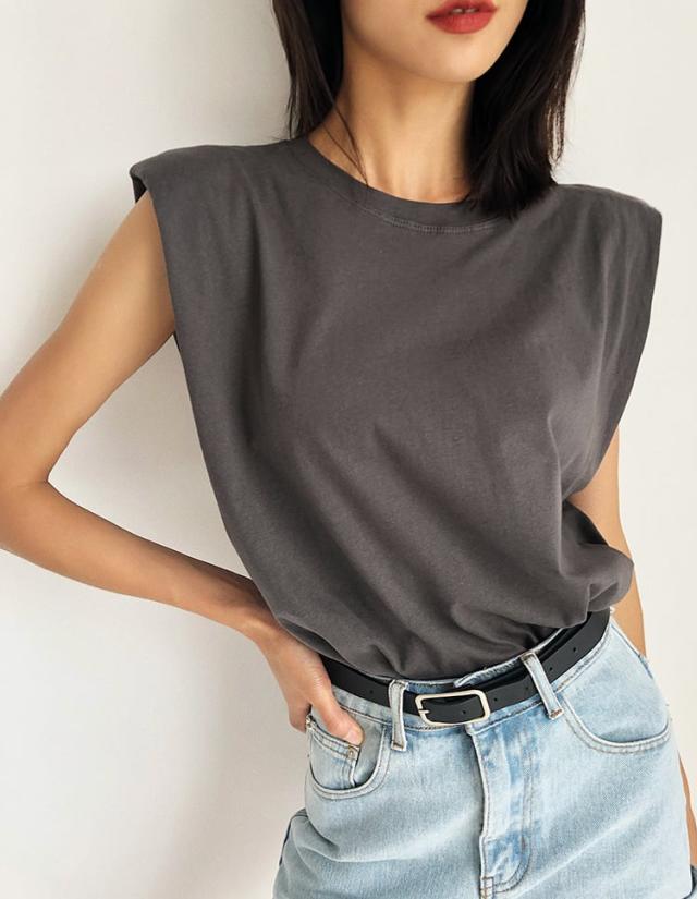 トップス Tシャツ カットソー 白トップス 袖なし ノースリーブ フレンチスリーブ ラウンドネック 大人可愛い きれいめ シンプル カジュアル 大人 上品 おしゃれ お洒落 かっこいいの通販は