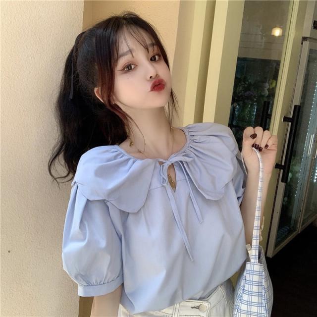 トップス デート ブラウス 袖あり 半袖 Uネック 襟なし フレア セミフレア スリム タイト 細身 ストレート スマート レース かわいい 大人可愛い きれいめ シンプル カジュアル 大人 上品の通販は 4,963円