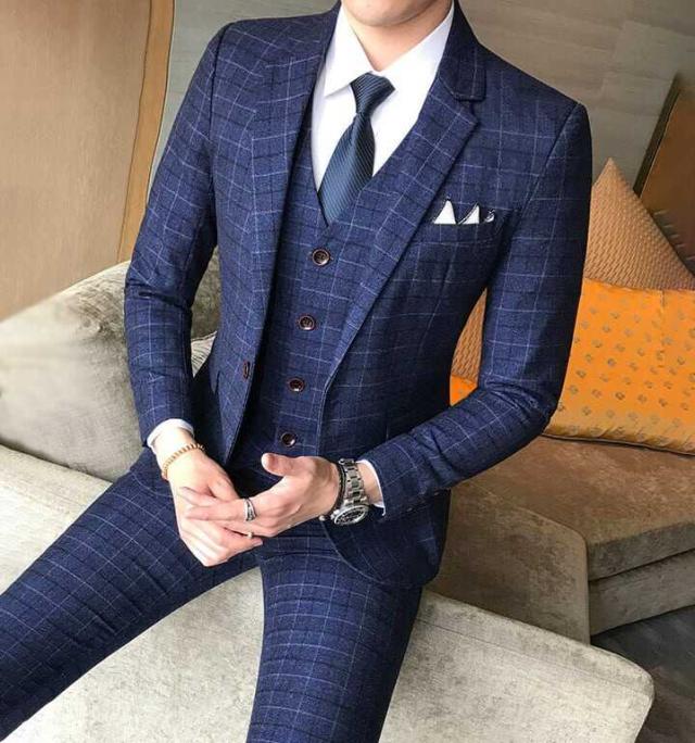 スーツ 紳士服 男 メンズ 人気 おすすめ おしゃれ お洒落 激安 安い 格安 送料無料 プチプラ ３点セット スリーピース シングルスーツ ベスト ジャケット 一つ釦 パンツ スラックス 格子柄