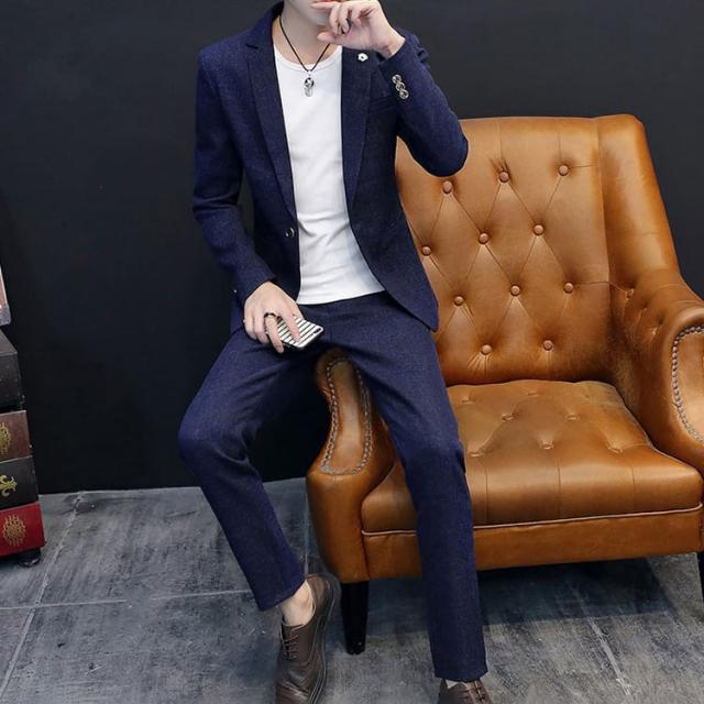 トップス ボトムス アウター ズボン 上着 スーツ 袖あり 長袖 襟付き スリム タイト 細身 ストレート Iライン ポケット 前開き 2ピーススーツ 薄手 上下セット 2点セット ツーピース_11