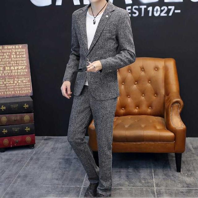トップス ボトムス アウター ズボン 上着 スーツ 袖あり 長袖 襟付き スリム タイト 細身 ストレート Iライン ポケット 前開き 2ピーススーツ 薄手 上下セット 2点セット ツーピース_14