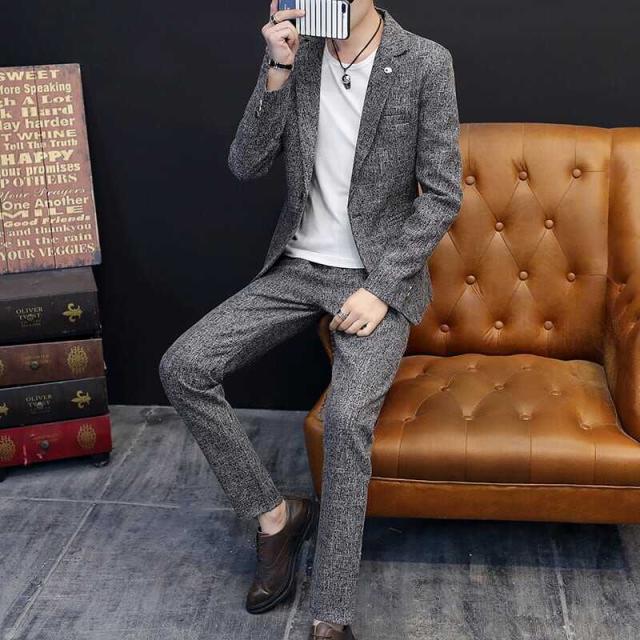 トップス ボトムス アウター ズボン 上着 スーツ 袖あり 長袖 襟付き スリム タイト 細身 ストレート Iライン ポケット 前開き 2ピーススーツ 薄手 上下セット 2点セット ツーピース_16