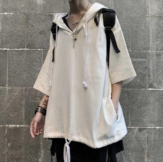 トップス 上着 人気 おすすめ おしゃれ お洒落 激安 安い 送料無料 プチプラ パーカー フーディー Tシャツ フード付き プルオーバー ビッグシルエット オーバーサイズ ワイド 五分袖 無地 5,280円