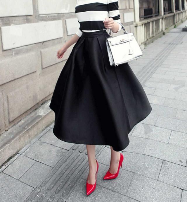 ボトムス ボトム おすすめ おしゃれ お洒落 激安 安い 送料無料 プチプラ スカート ロング スカート フレア スカート ハイ ウエスト 膝丈 Ａライン ミモレ 丈 ポリエステル 美脚 動きやすいの通販は 6,540円