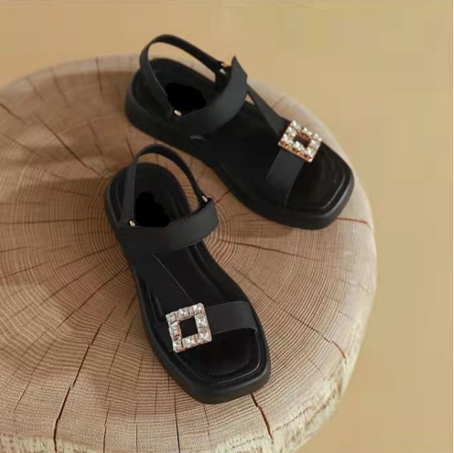 シューズ 靴 厚底 サンダル 3.5cm ヒール スポーツサンダル スクエアビジュー 無地 プラットホーム スポーティ かわいい 大人可愛い きれいめ シンプル カジュアル 大人 おしゃれ お洒落