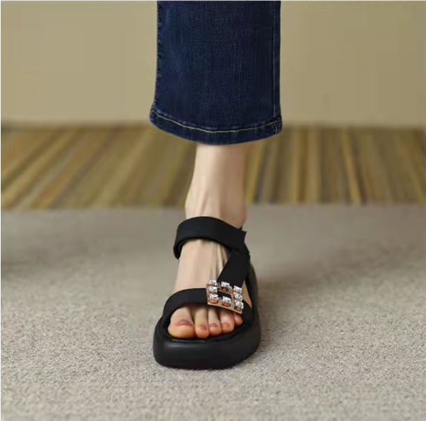 シューズ 靴 厚底 サンダル 3.5cm ヒール スポーツサンダル スクエアビジュー 無地 プラットホーム スポーティ かわいい 大人可愛い きれいめ シンプル カジュアル 大人 おしゃれ お洒落