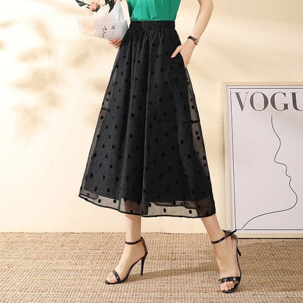 ボトムス ボトム おすすめ おしゃれ お洒落 激安 安い 送料無料 プチプラ スカート ロング スカート フレア スカート ハイ ウエスト Ａライン ミモレ 丈 マキシ丈 アンクル丈 ドット
