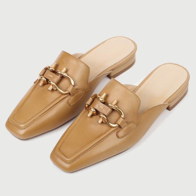 レディースシューズ 婦人靴 フラットミュール ぺたんこミュール