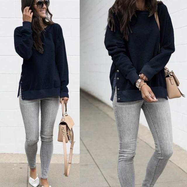 トップス トレーナー スウェット 袖あり 長袖 ラウンドネック スリット サイドスリット かわいい 大人可愛い シンプル カジュアル 大人 おしゃれ お洒落 かっこいい レトロ 大人可愛いの通販は トップス トレーナー スウェット 袖あり 長袖 ラウンドネック スリット サイドスリット かわいい 大人可愛い シンプル カジュアル 大人 おしゃれ お洒落 かっこいい レトロ 大人可愛いの通販は