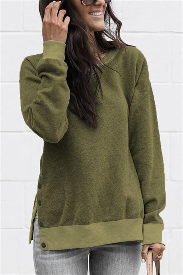 トップス トレーナー スウェット 袖あり 長袖 ラウンドネック スリット サイドスリット かわいい 大人可愛い シンプル カジュアル 大人 おしゃれ お洒落 かっこいい レトロ 大人可愛いの通販は トップス トレーナー スウェット 袖あり 長袖 ラウンドネック スリット サイドスリット かわいい 大人可愛い シンプル カジュアル 大人 おしゃれ お洒落 かっこいい レトロ 大人可愛いの通販は