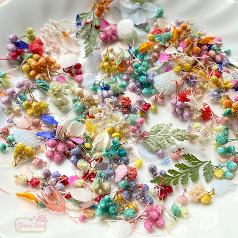 在庫整理❣️爆盛り‼️ドライ　花材　長め ドライフラワー 押し花 花びら 色々ミックス レジン ネイル 封入
