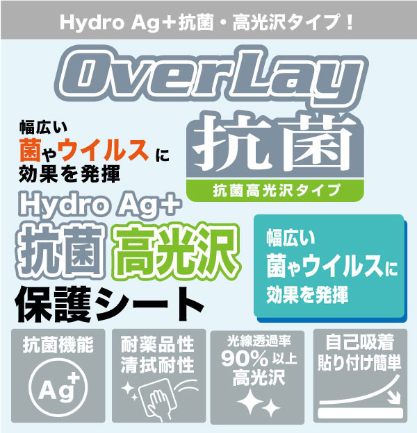 QUADERNO A4 (Gen.2) FMVDP41 保護 フィルム OverLay 抗菌 Brilliant
