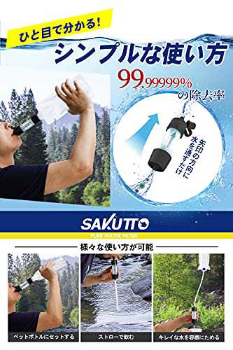 SAKUTTO 携帯浄水器 浄水器 濾過器 アウトドア 災害 【日本正規品】TBS