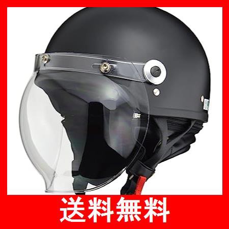リード工業(LEAD) バイクヘルメット ジェット CROSS バブルシールド付き ハーフマットブラック CR-760 - FREE (頭囲  57cm~60cm未満)｜au PAY マーケット