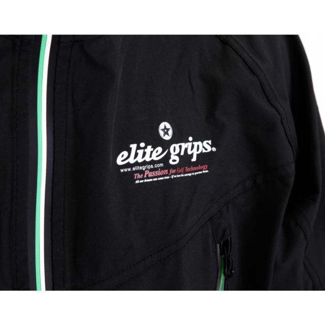 エリート グリップ レインウエア R-EG22 elite grips スマートシルエットレインウエア フード無し 競技用レインウエア　ブラック/グレーの通販は