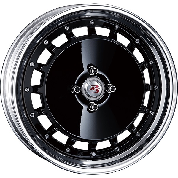 CRIMSON RS DP CUP MONOBLOCK 16インチ 5.5J +45 4-100 ブラック/ポリッシュリップ4本で送料無料 クリムソン RS DP CUP モノブロック