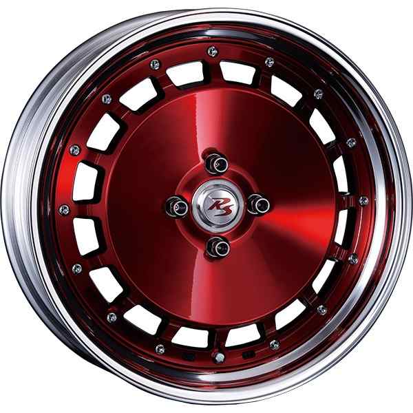 CRIMSON RS DP CUP MONOBLOCK 16インチ 5.5J +45 4-100 レッドクリア/ポリッシュリップ1台分/4本セット クリムソン RS DP CUP モノブロッ