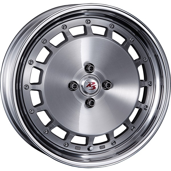 CRIMSON RS DP CUP MONOBLOCK 16インチ 6.5J +38 4-100 ブラッシュド/バフクリアリップ1台分/4本セット クリムソン RS DP CUP モノブロック