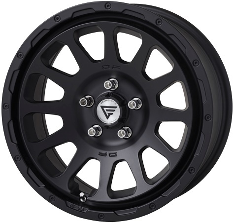 デルタフォース オーバル 17x7J PCD114.3 美品 DELTA FORCE OVAL 17インチ 8.0J +35 5-114.3 マットブラック 4本で