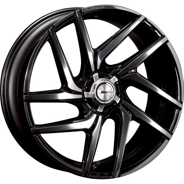 CRIMSON MYRTLE LUCAS FF 20インチ 8.5J +45 10-108/114.3 ブラック×メタルコート4本で送料無料 クリムソン マーテル ルーカス FFの通販は