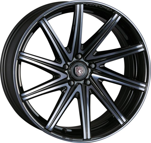 CRIMSON CLUB LINEA ROSSI FF 19インチ 8.0J +50 5-114.3 ダーククリア 1台分/4本セット クリムソン クラブリネア ロッシ FF