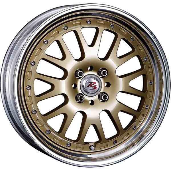 CRIMSON RS WP MAXI MONOBLOCK 16インチ 6.5J +45 4-100 ゴールド/ポリッシュリップ1台分/4本セット クリムソン RS WP MAXI モノブロック